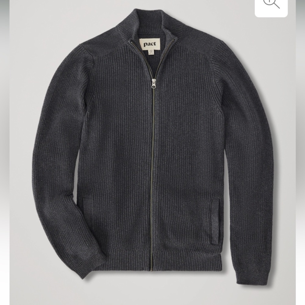 Pact Double Knit Modern Zip Sweater